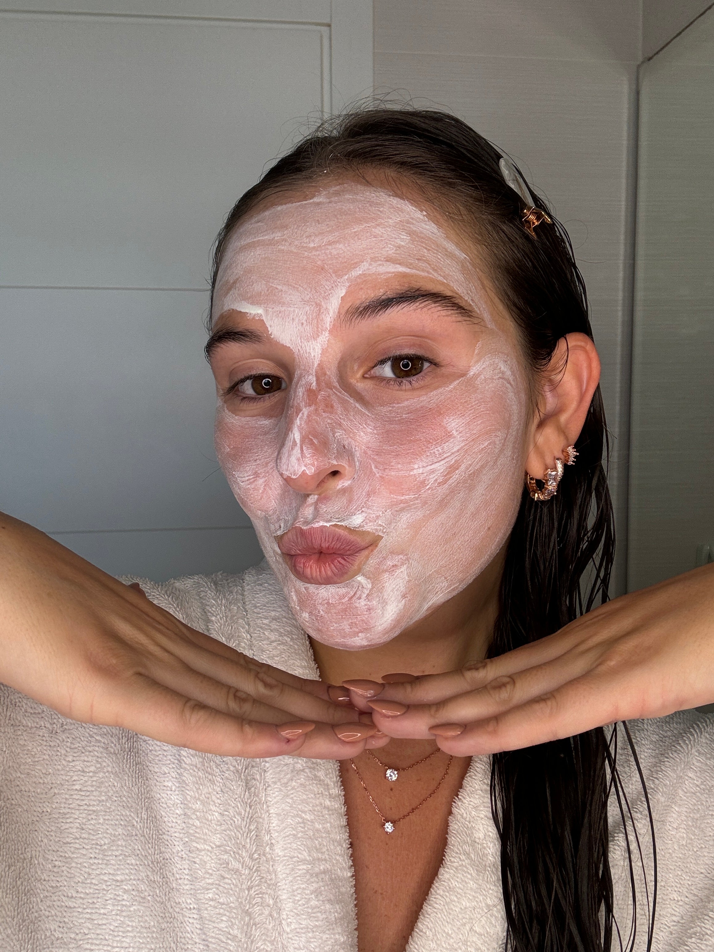 Green clay face mask
